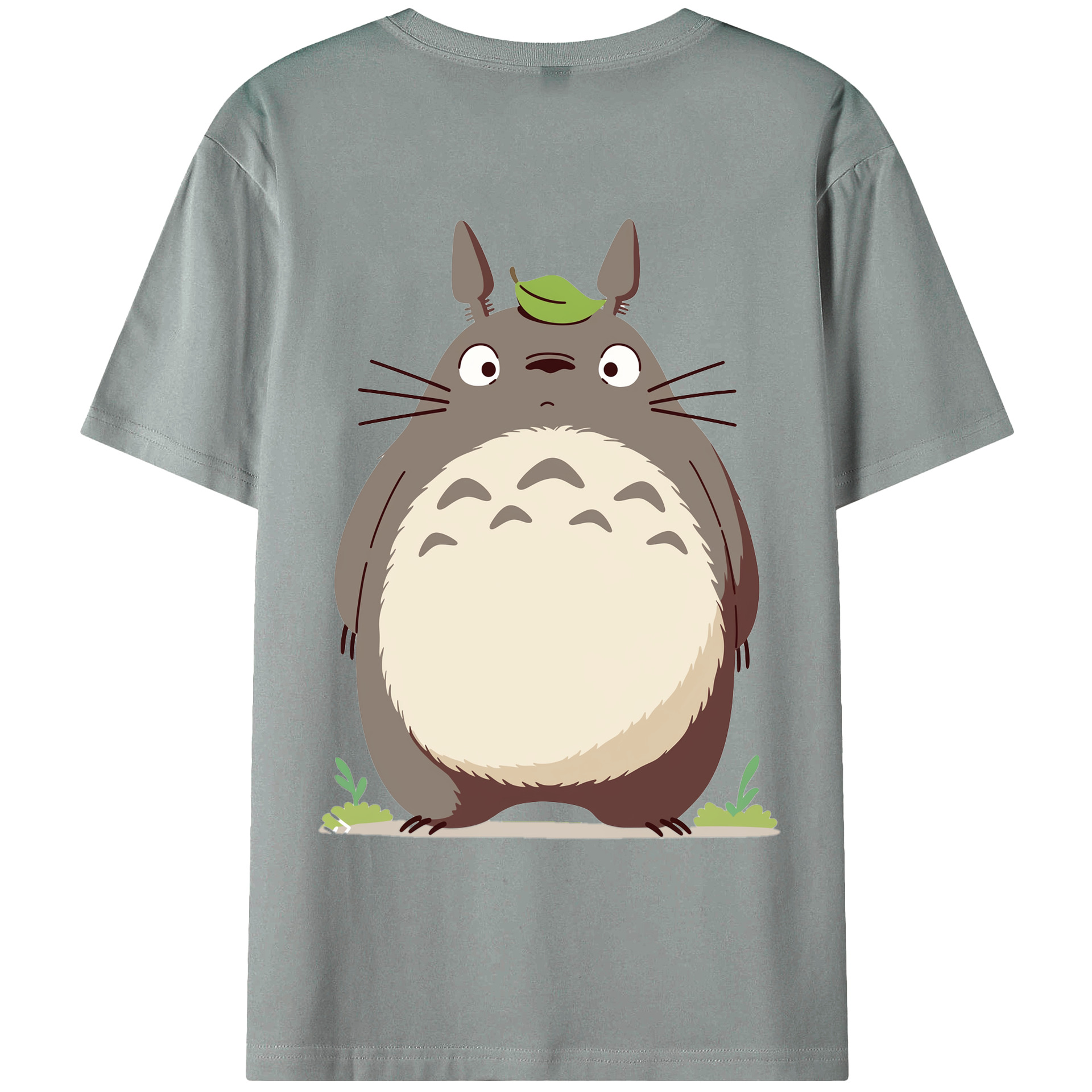 （画像用） となりのトトロ 草壁メイ 草壁サツキ My Neighbor Totoro Satsuki Kusakabe Mei Kusakabe 綿100％ メンズ半袖Tシャツ（バックプリント） 通気性